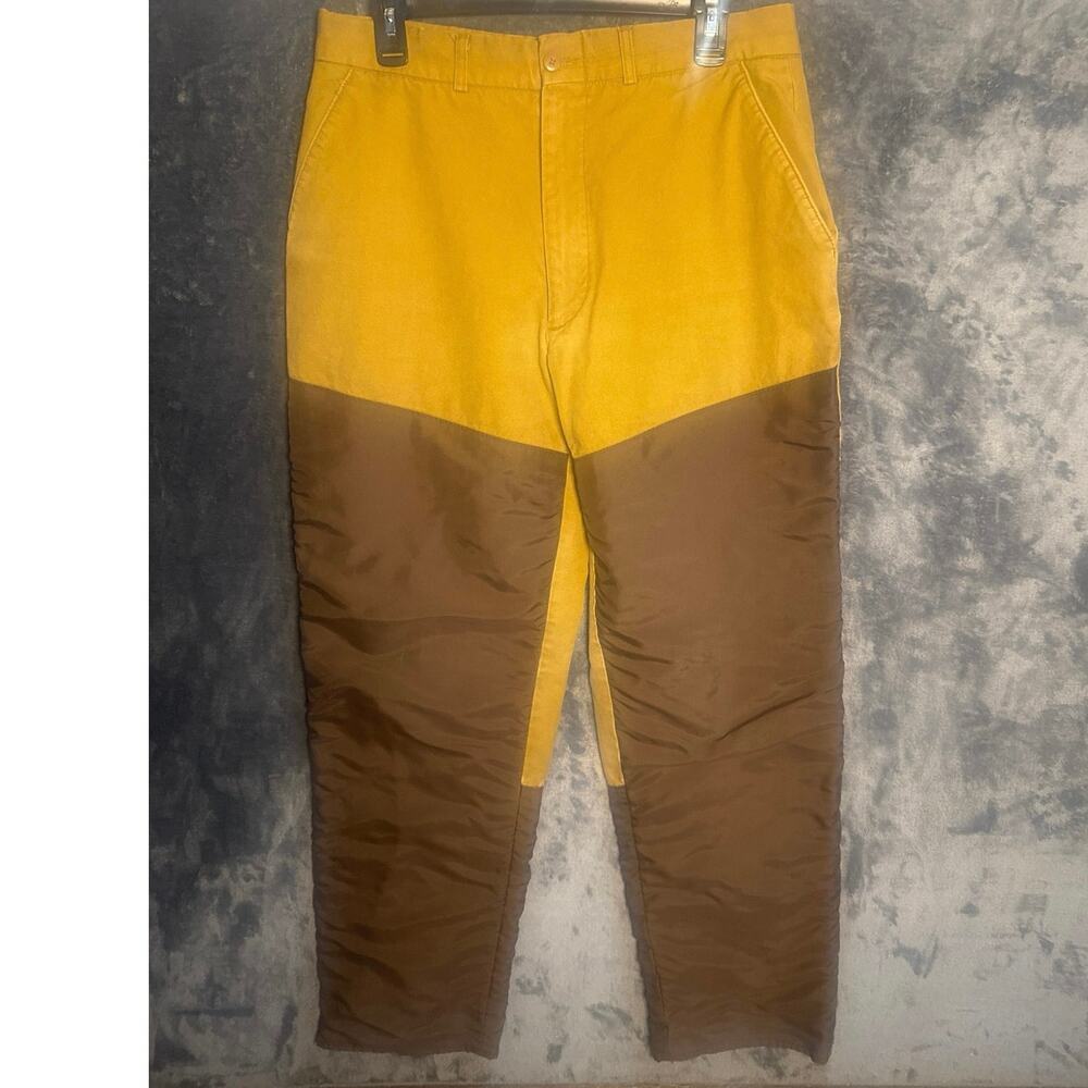 VTG 90s Cabelas Upland Hunting Brush Pants Men W34 Briar Britches Canvas Brown